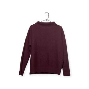 Women’s Vince cashmere funnel neck sweater in dahlia wine, size medium